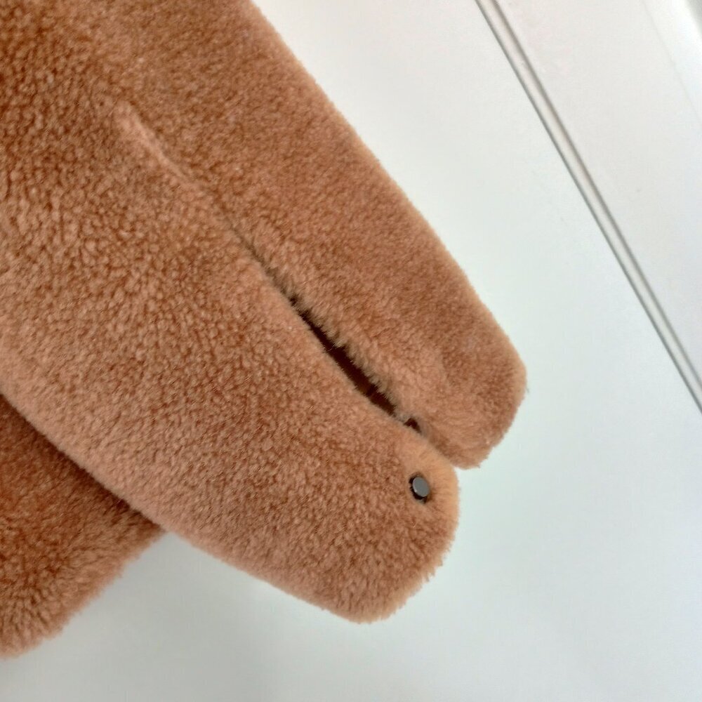 Eifini Tan Sherpa Fleece Cozy Teddy Jacket - Picture 7 of 12